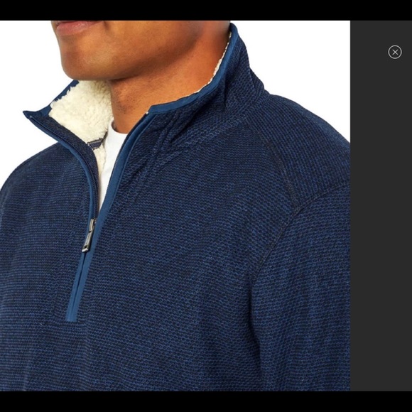 NWT-Orvis Brighton Men's Sherpa Lined 1/4 Zip Pullover - Picture 3 of 5